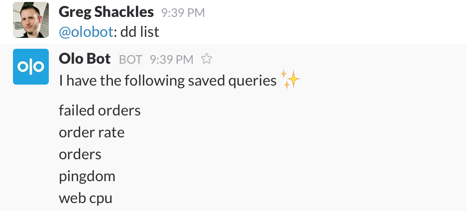 Listing saved queries
